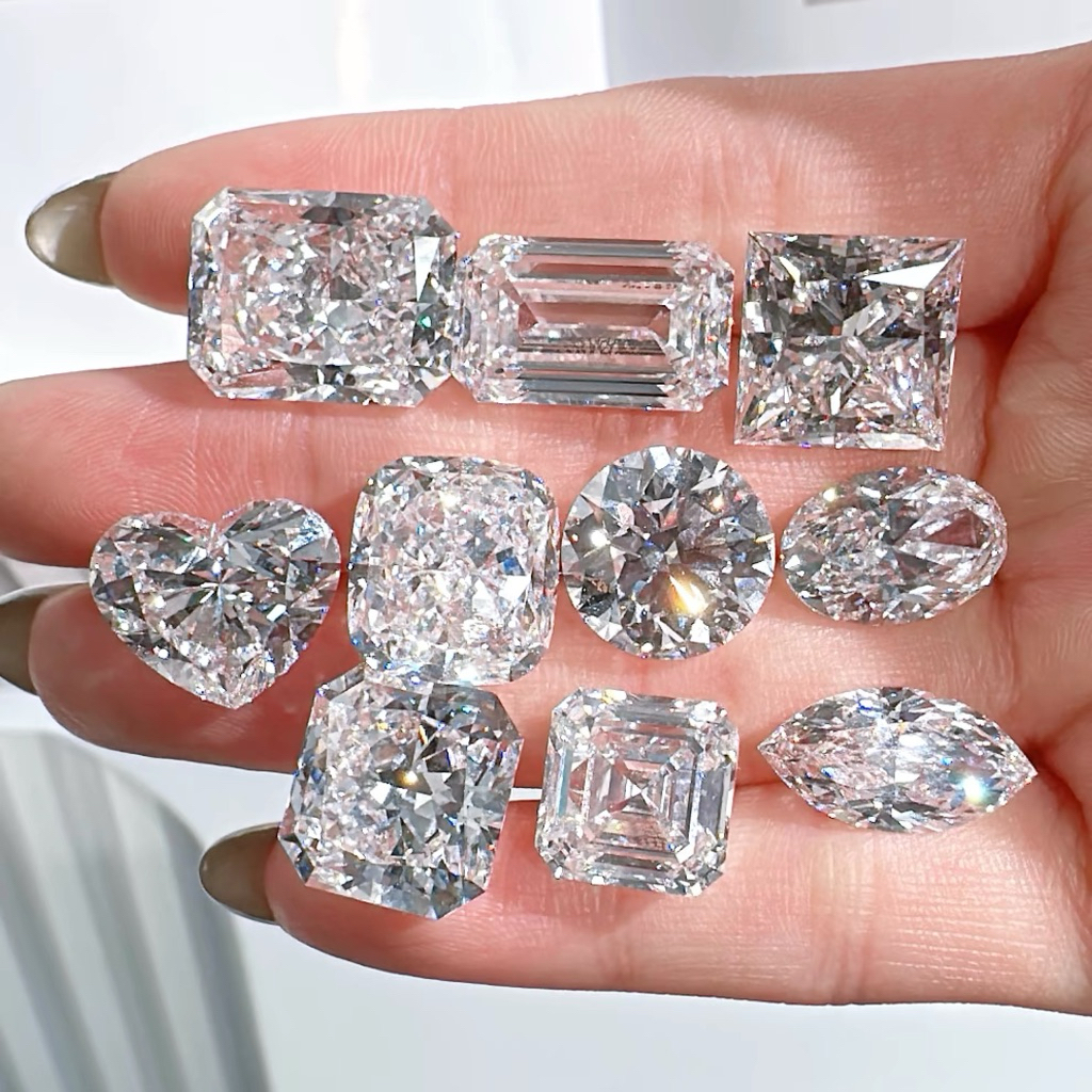 [ Lab Carbon Diamond&Modified Brilliant ]-FL- IF- VVS1 Kualitas -Warna D PREMIUM Austria Berlian GIA