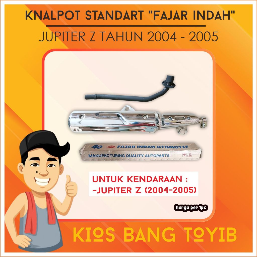 Knalpot Standart ORI Tebal Berkualitas New Yamaha Jupiter Z  (2003-on) Knalpot Motor (FAJAR INDAH)