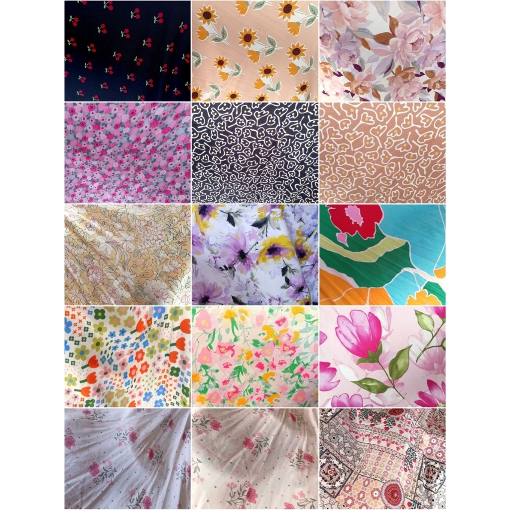 1/2 meter Kain Rayon | Katun Rayon | Bahan Rayon | Kain Meteran | Katun Rayon Motif | Bahan Import