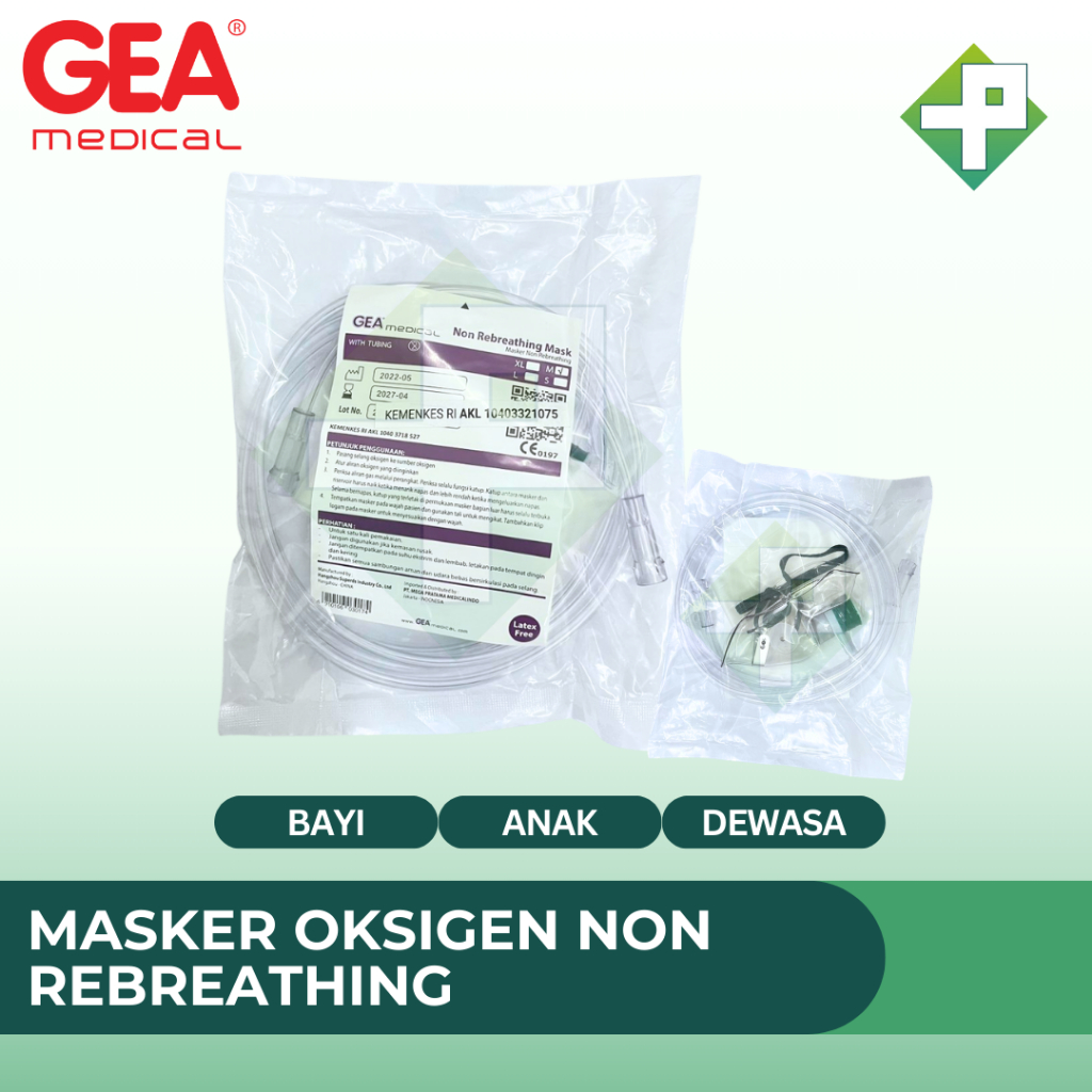 GEA - Masker Oksigen Non Rebreathing NRM | Masker Oksigen dengan Kantong | PENTALOGY
