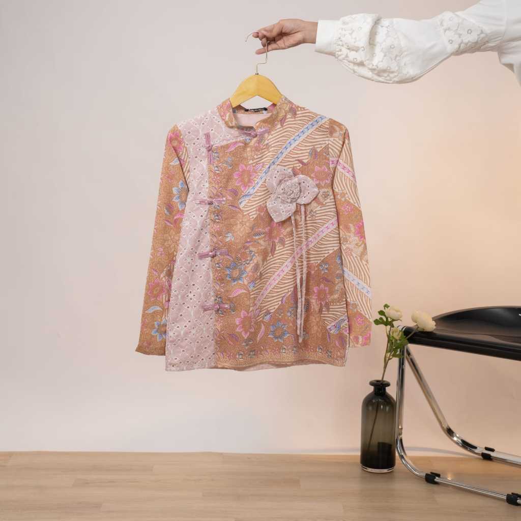 Sovinska Batik Blouse Atasan Wanita N45 Hidjau Salem