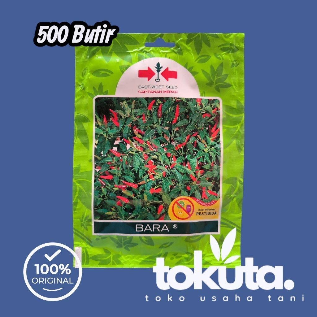 BARA 500 Butir Benih Cabe Rawit Hijau Cap Panah Merah