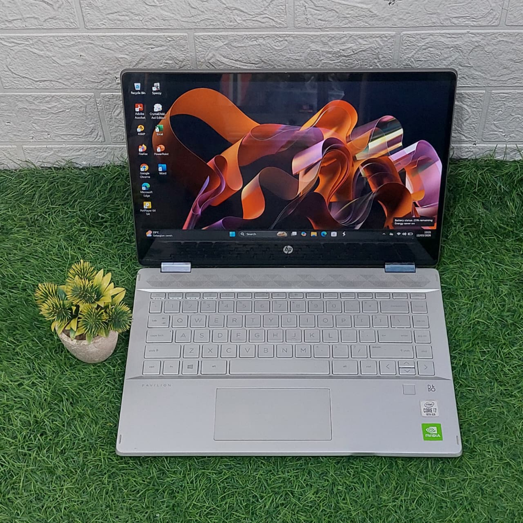 HP PAVILION X360 14-DH105TX INTEL CORE i7-10510U RAM 8GB SSD 512GB NVIDIA MX250