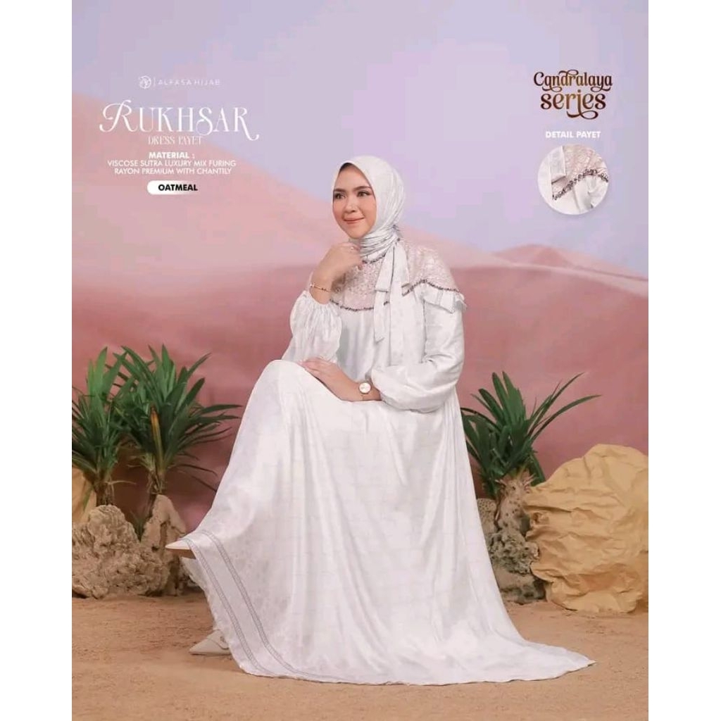 GAMIS - Rukhsar Dress by Alfasa /New/Hits/Syari/Branded ORI /Pakaian wanita/Muslimah