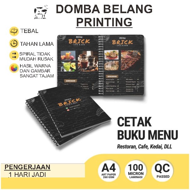 JASA CETAK MENU | Buku Menu | Katalog | Menu Makanan, Menu Minuman, Resto, Cafe