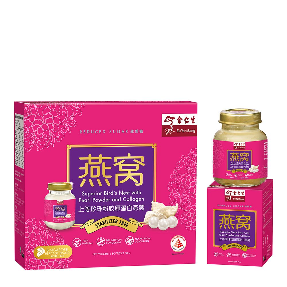 Eu Yan Sang Superior Bird's Nest With Pearl Powder And Collagen Reduced Sugar 6s