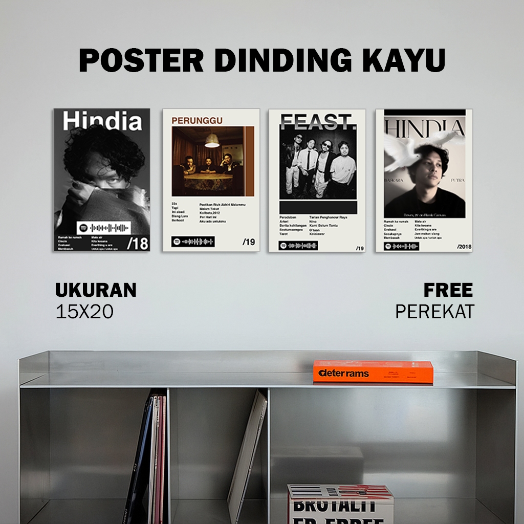 Hiasan dinding band indo - Poster hindia - Hiasan Kayu - poster kamar - Poster kayu
