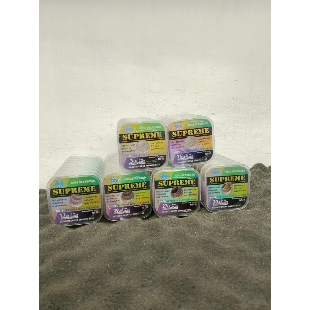 Senar Stella Supreme 100m connecting 0.12 0.28 0.30 0.33 0.37 0.40 mm nylon monofilament benang panc