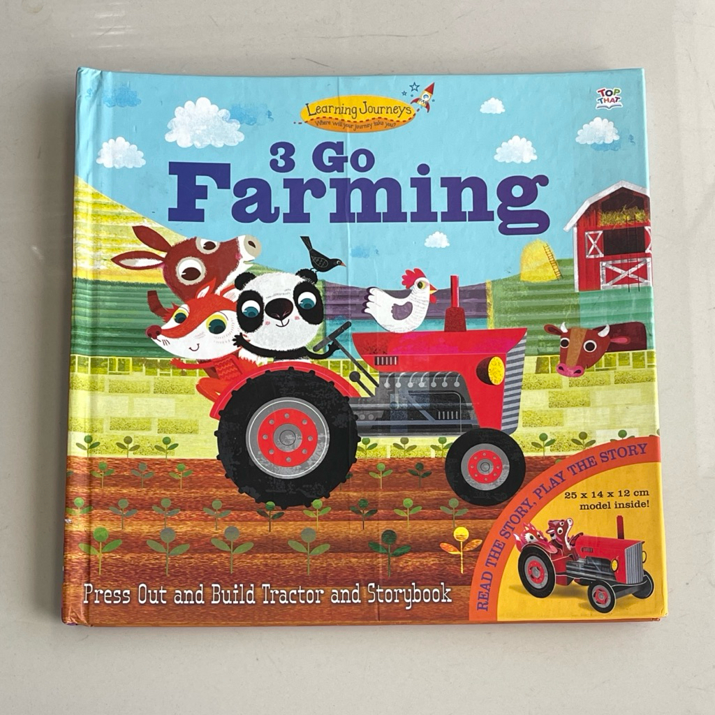Buku 3 GO FARMING Press Out and Build Tractor and Storybook