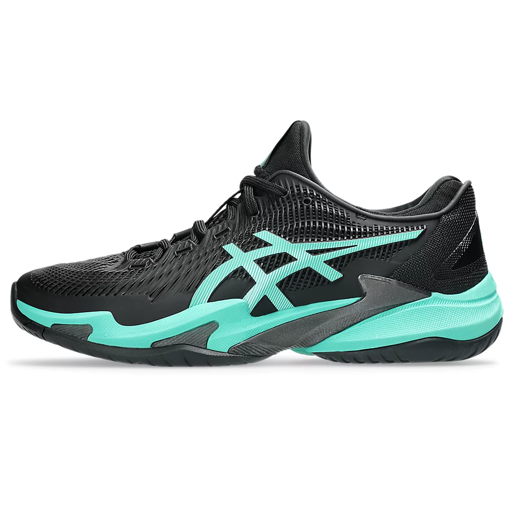 Sepatu Tennis Asics Court FF 3 Black Aurora Green
