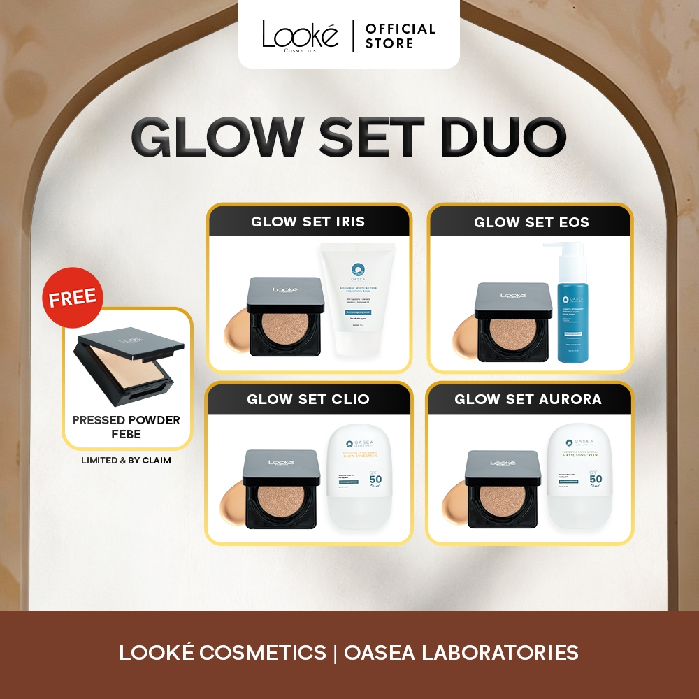 [Looke x Oasea] Glow Set Duo - Looke Holy Flawless BB Cushion Iris/Eos/Clio (13g ) NED x Oasea Clean