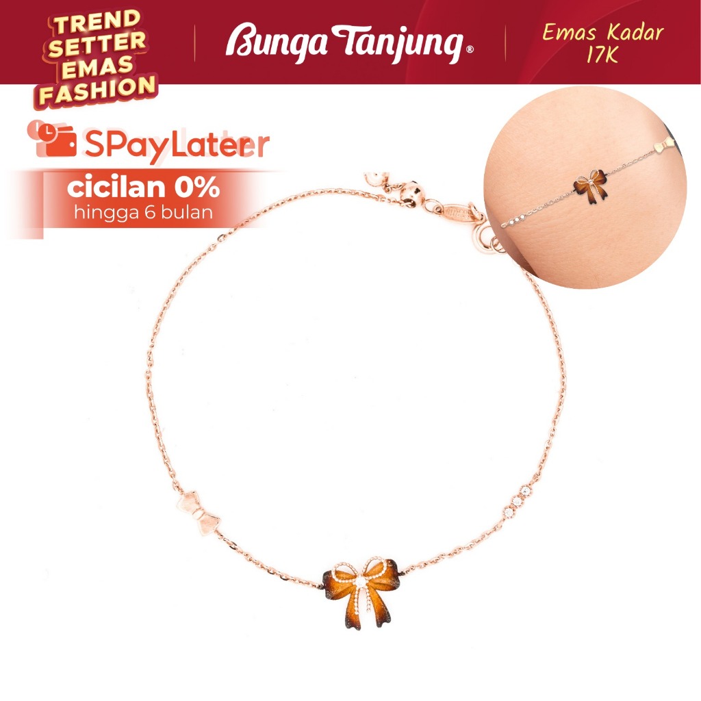 GELANG OMBRE PITA - EMAS 17K - BUNGA TANJUNG GOLD