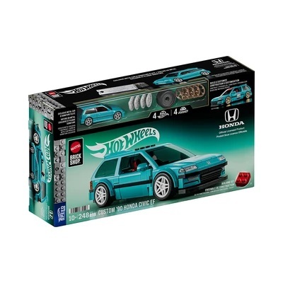 Mainan Mobil Koleksi Hot Wheels Custom 90 Honda Civic Ef Set 248 Pcs - Biru Tosca