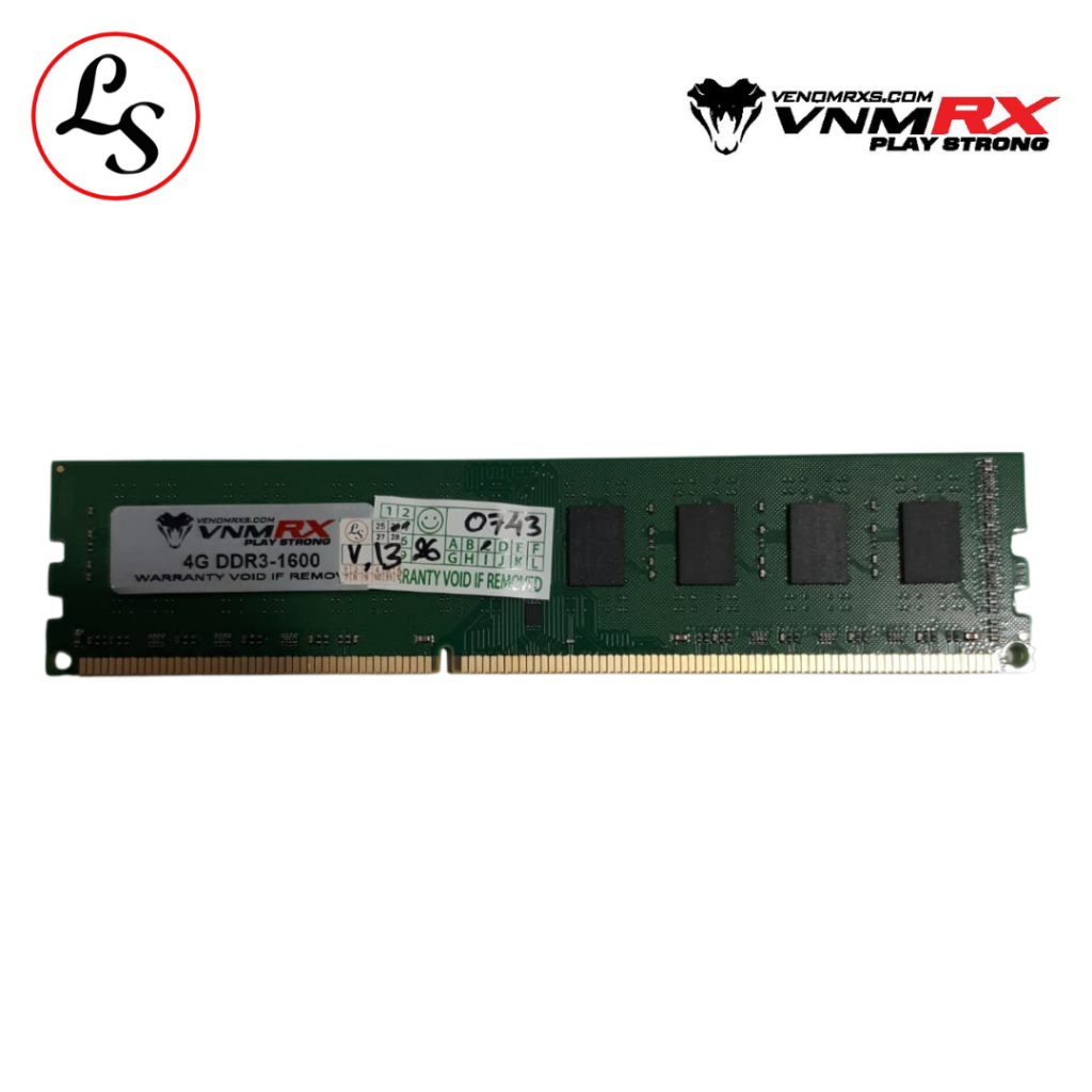 VENOMRX RAM DDR3 4GB ( 1 x 4GB) 1600mhz PC1600 Longdimm