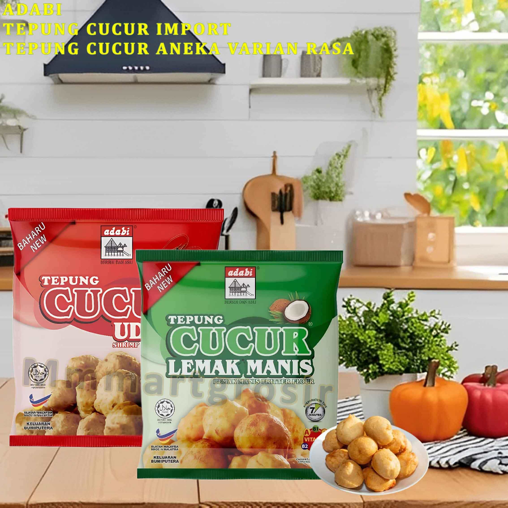 Adabi / Tepung Cucur Santan Import / Tepung Cucur Aneka Varian Rasa / 130gr