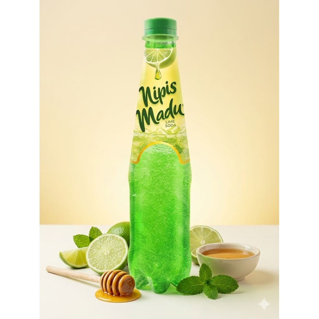 Nipis Madu Lime Soda 1L (1000 ml) - Minuman Segar Jeruk Nipis & Madu