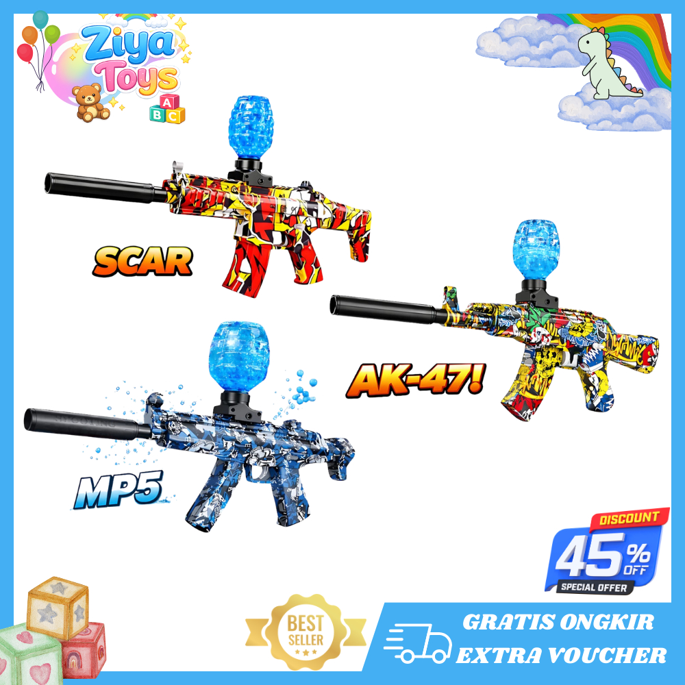 ZIYA TOYS - Tembakan Mainan Anak Water Jelly Water Gun AK47 M416 MP5 MP7 SCAR MP5