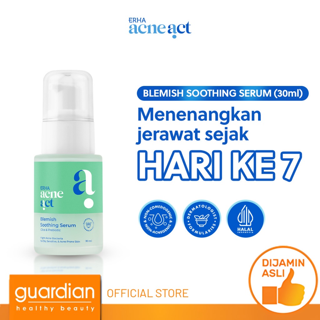 ERHA Acneact Blemish Soothing Serum 30 ml - Serum untuk Kulit Kering Berjerawat