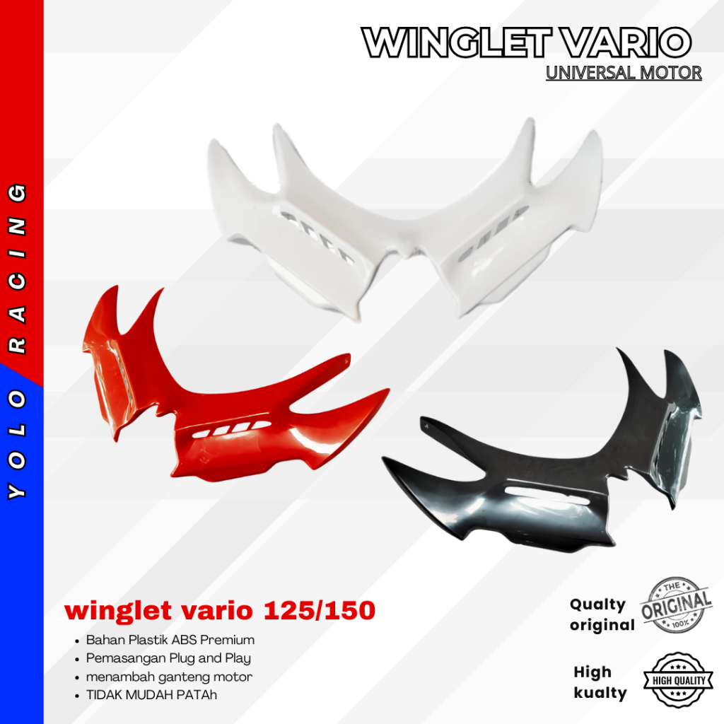 WINGLET VARIO 125/150 WINGLET PLASTIC VARIO 125/150 LED NEW WINGLET VARIO OLD 125 150 WARIASI VARIO