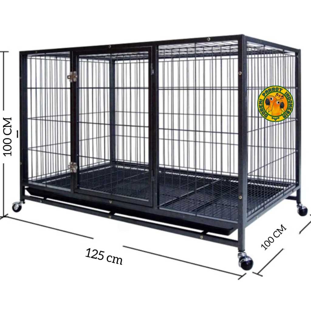 Kandang Anjing Kucing Jumbo Besi Hollow Tebal - XXL