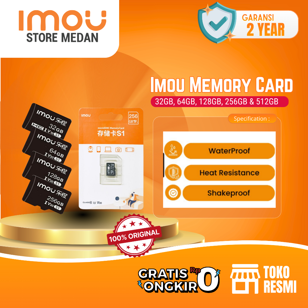 IMOU MicroSD 32GB 64GB 128GB 256GB Micro SD HP CCTV| Kartu Memori| Memory Card Class 10