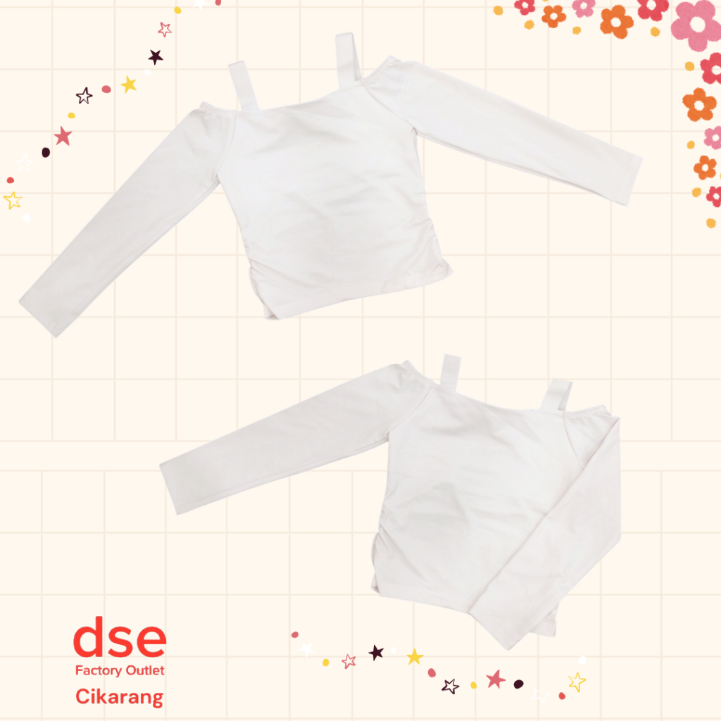 T-shirt Lengan Panjang Anak Perempuan Polos