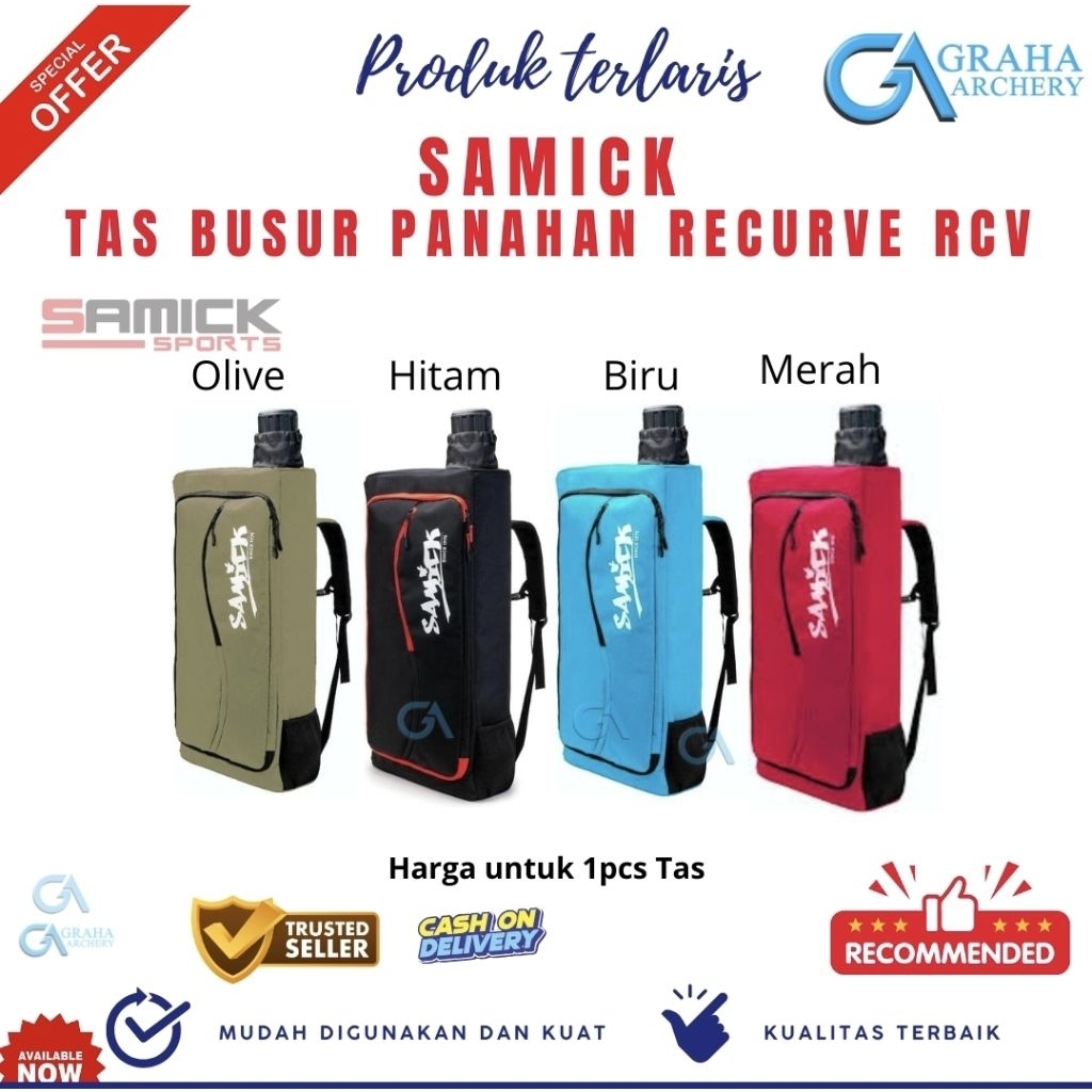 TAS BUSUR PANAHAN SAMICK RECURVE RCV | BACKPACK ARCHERY | IMPOR