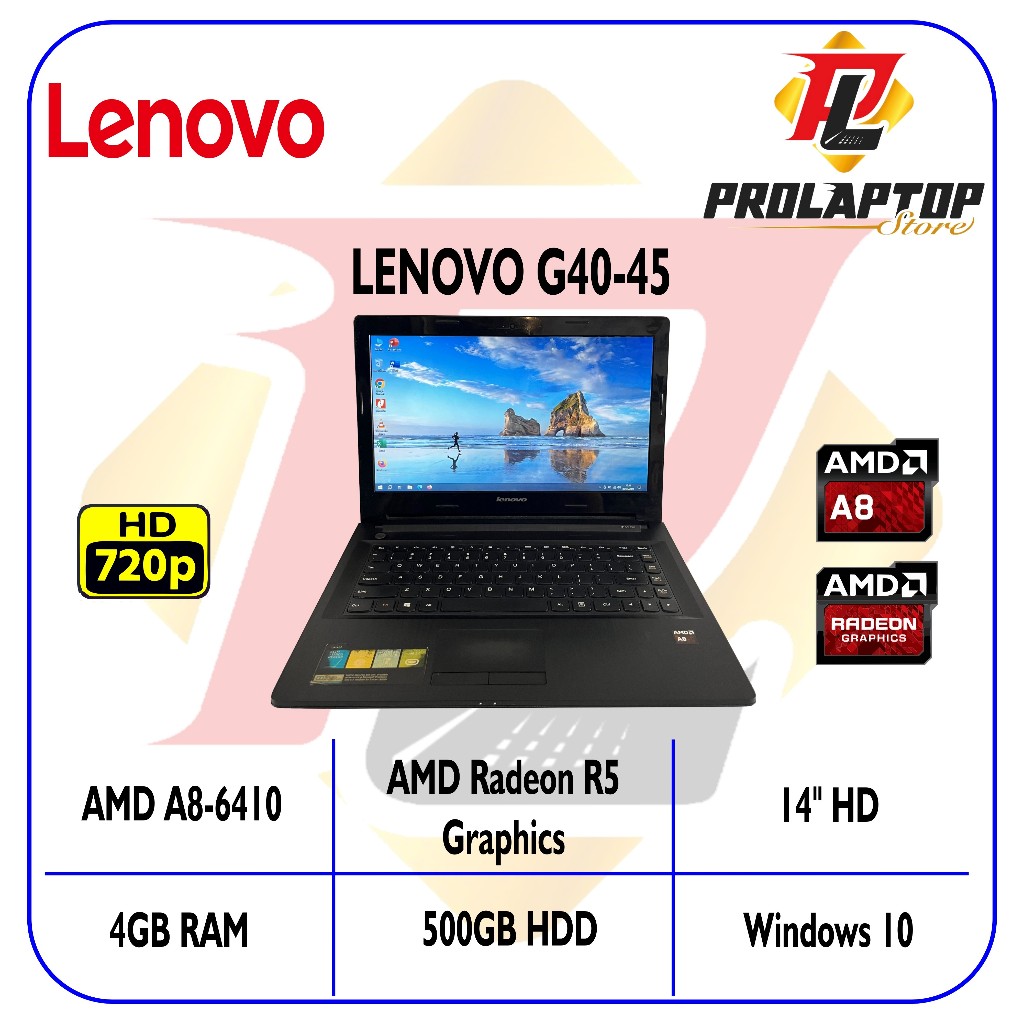 Lenovo G40-45 AMD A8-6410 RAM 4GB HDD 500GB 14"