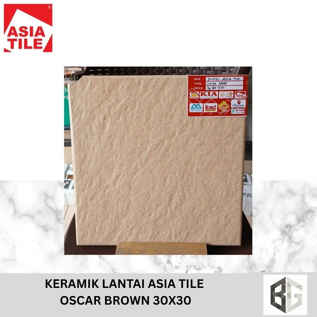 KERAMIK LANTAI ASIA TILE Oscar Brown 30x30