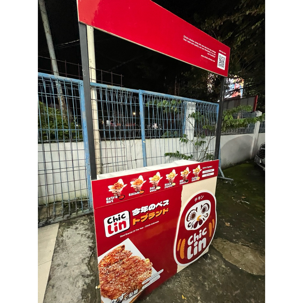 jual booth chiclin frenchise