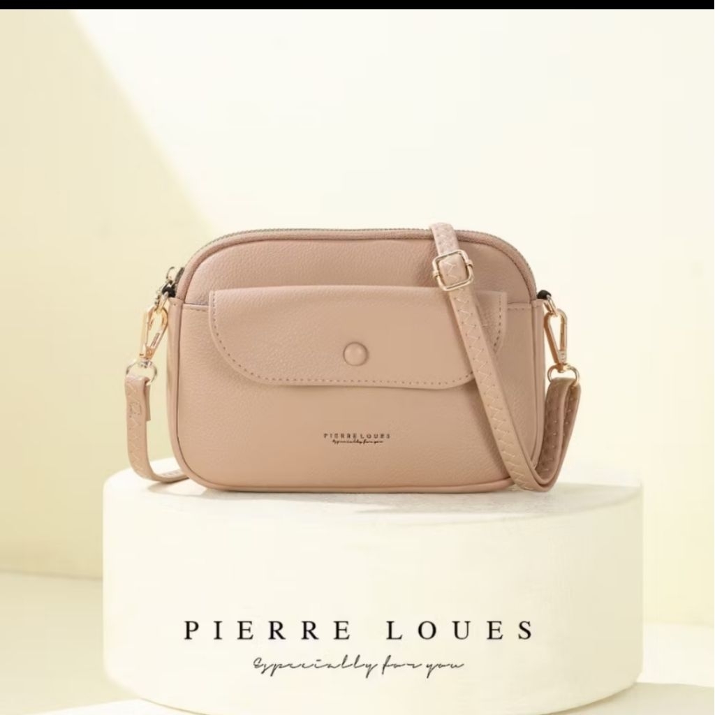 New Tas Selempang Wanita Apricot by Pierre Loues