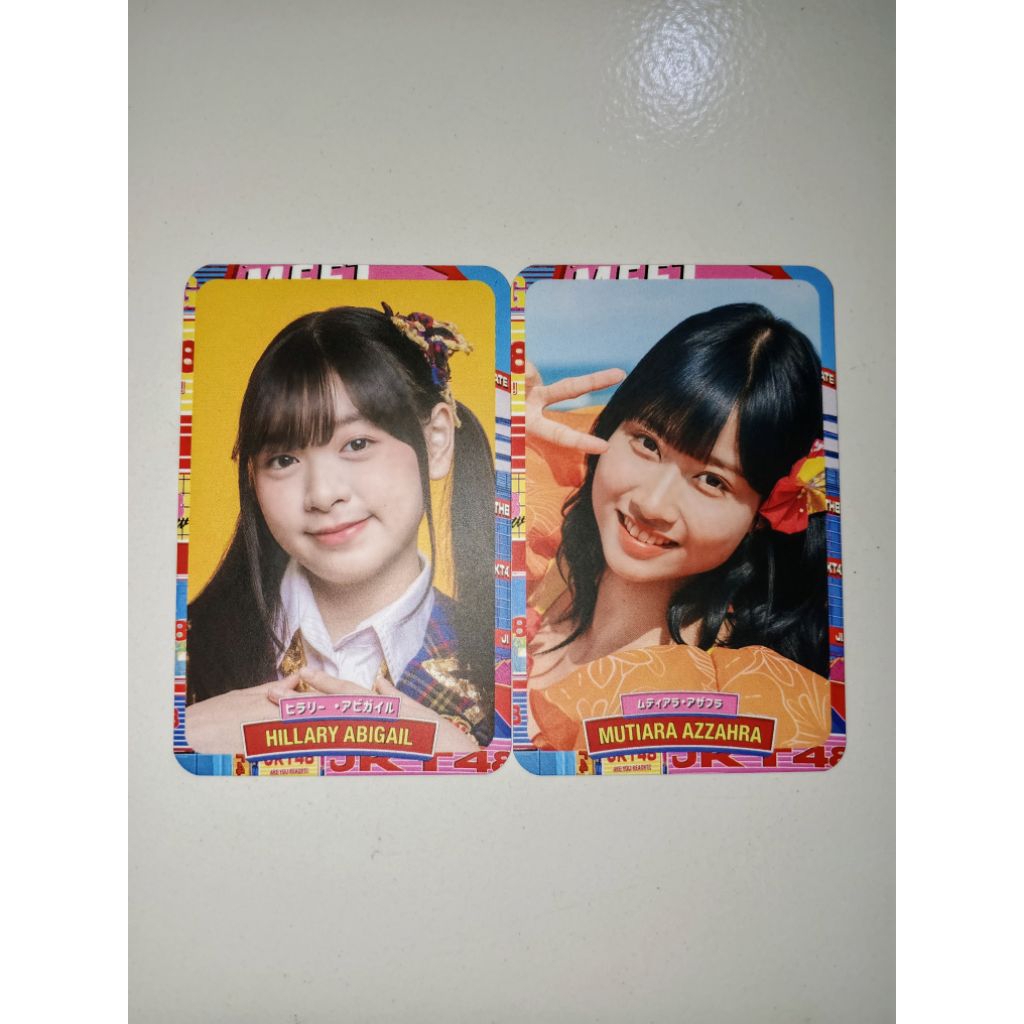 JKT48 PHOTOCARD SISTER REUNION PERSONAL MEET & GREET FESTIVAL PC HILLARY ABIGAIL MUTIARA AZZAHRA VER