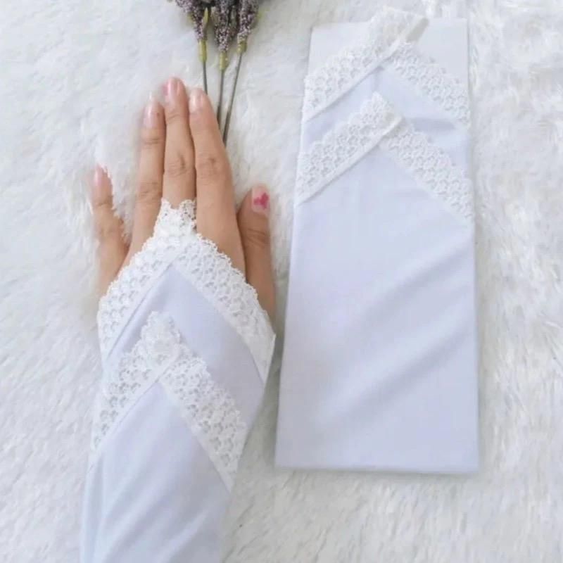 Manset Tangan Renda / Manset Renda Muslimah Jersey Premium/Manset Tangan Renda Cincin