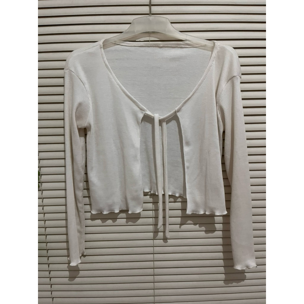 PL Cardigan Crop Putih