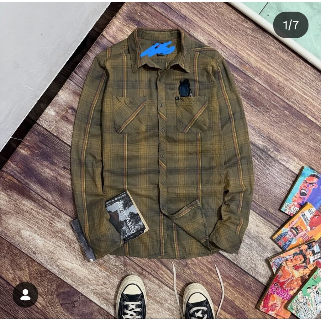 kemeja flanel kuiksilver size M