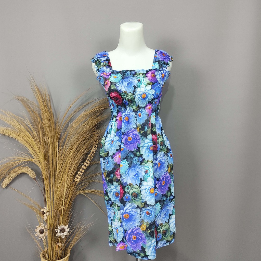 KERUT PENDEK BALI DRESS KERUT PENDEK BALI (pilih motif)