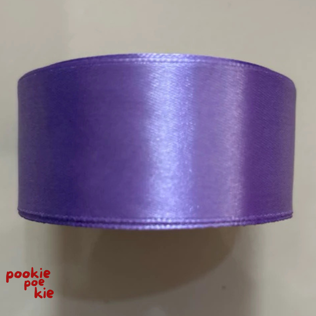 pita satin premium size 4cm warna ungu