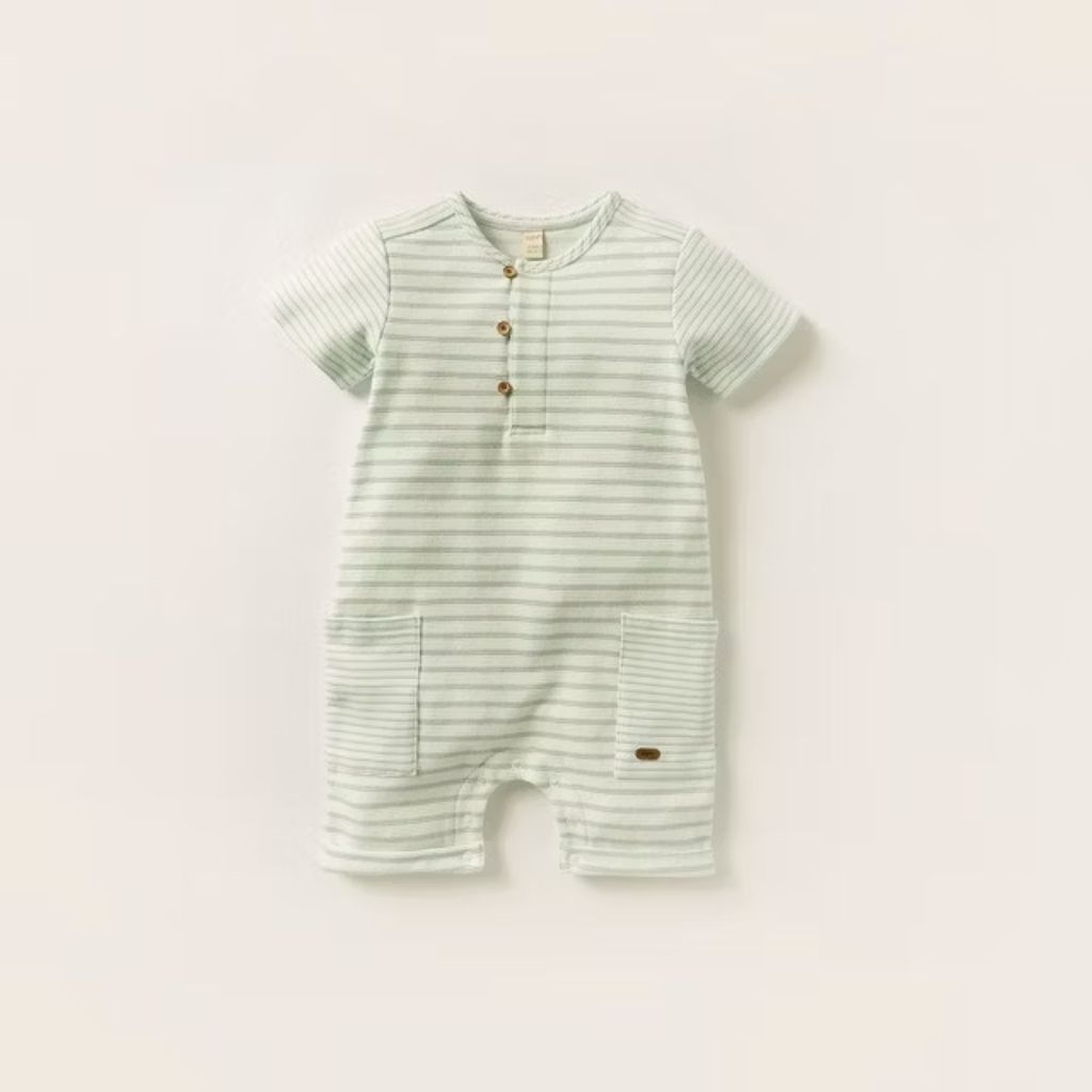 BABYSHOP JUNIORS SALE UP TO 70% GIGGLES STRIPED ROMPER WHITE 3-6M
