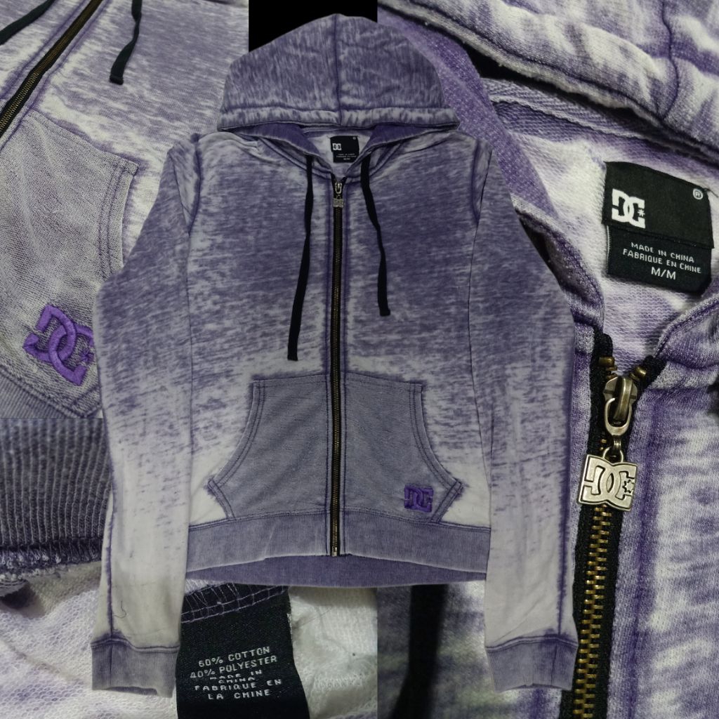 Original Hoodie Zipper DC Shoes #Tie-Dye Style (FULL TAG)