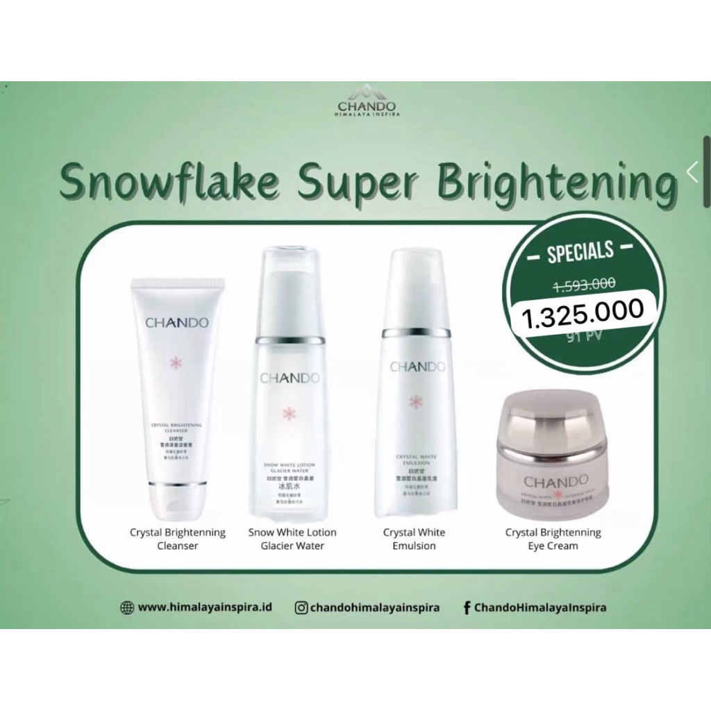 Paket snowflake chando super brightening