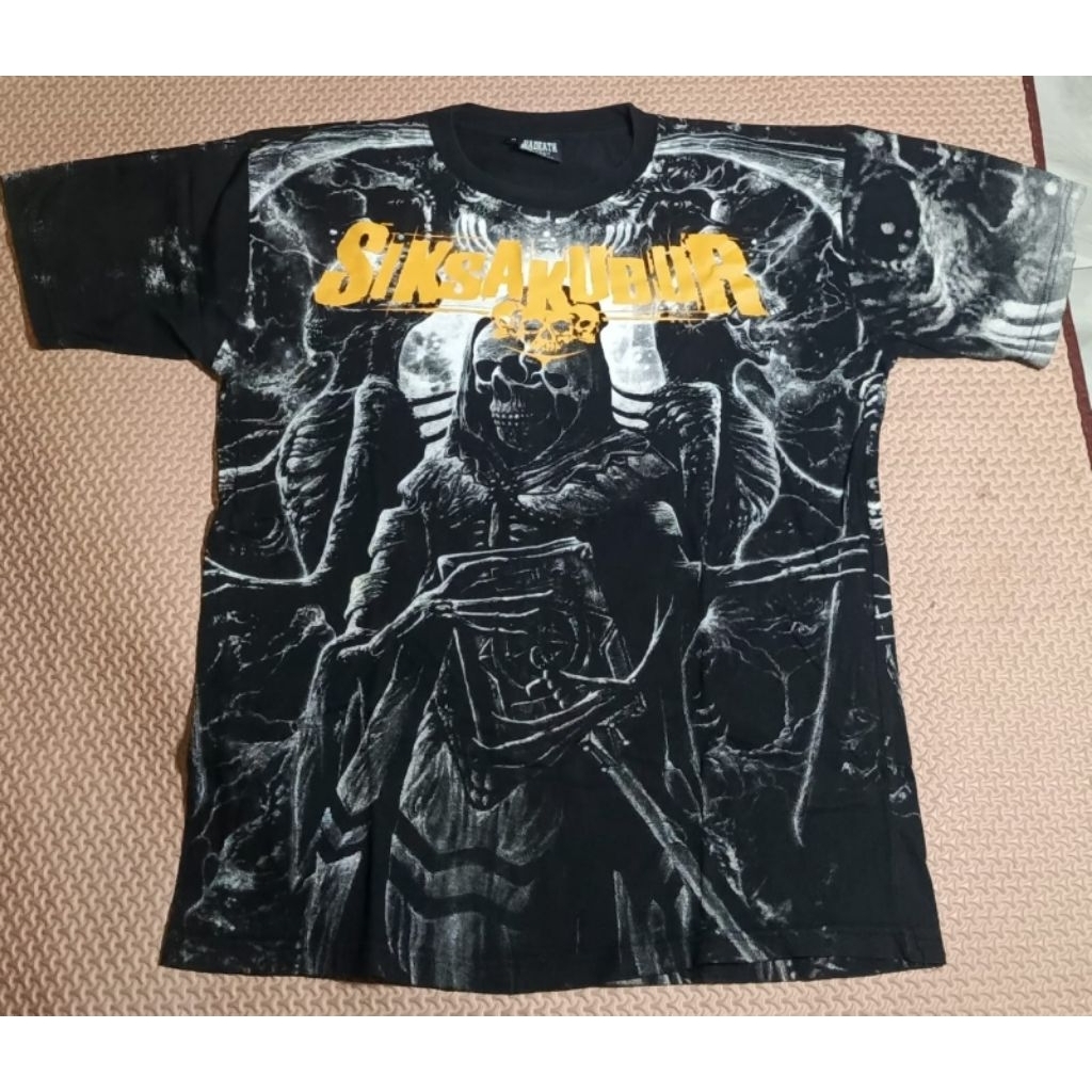 kaos band SiksaKubur -AllOverPrint Skull