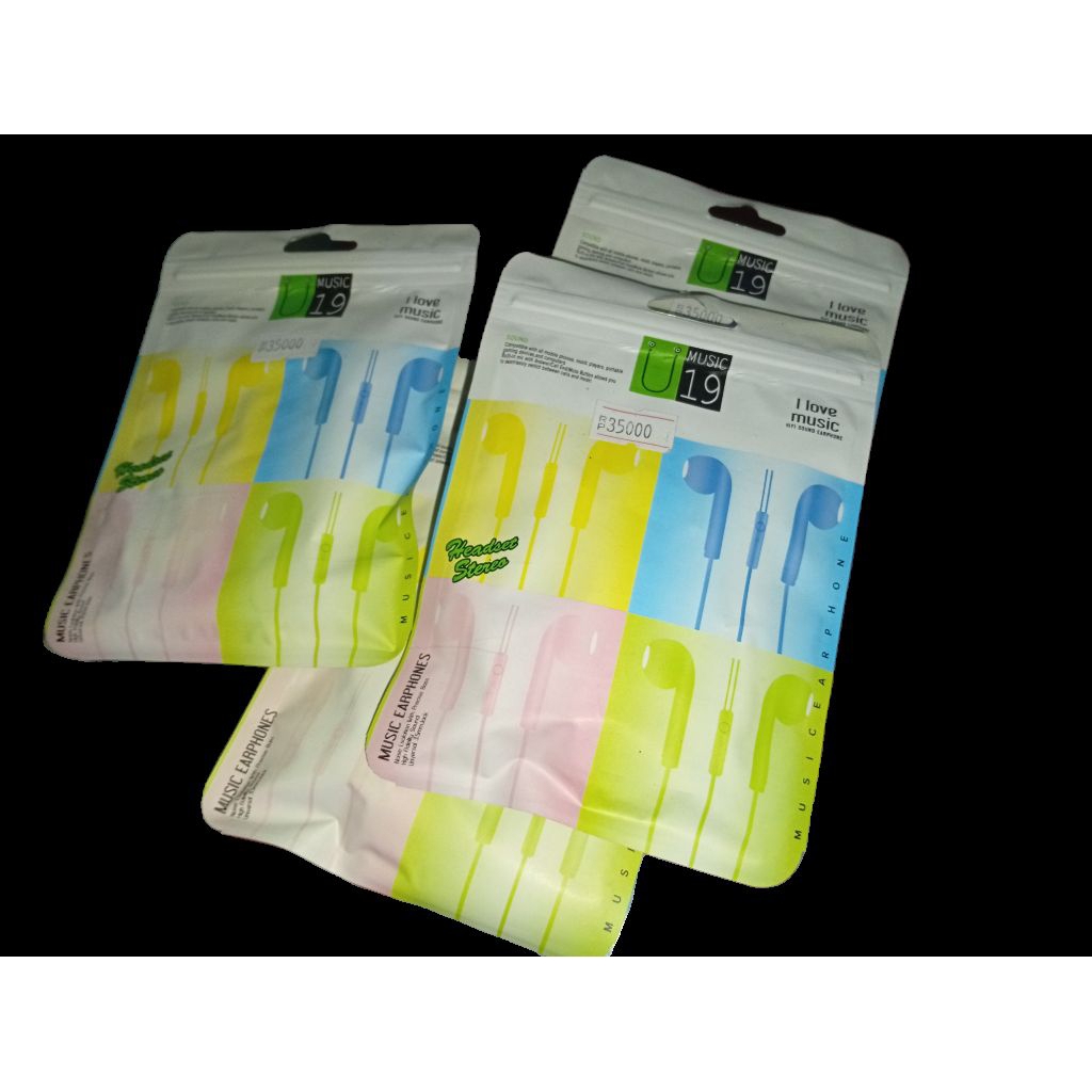 TERSEDIA GROSIR DAN ECER HEADSET STEREO FULL BASSS U MUSIC 19 TO TYPE HP