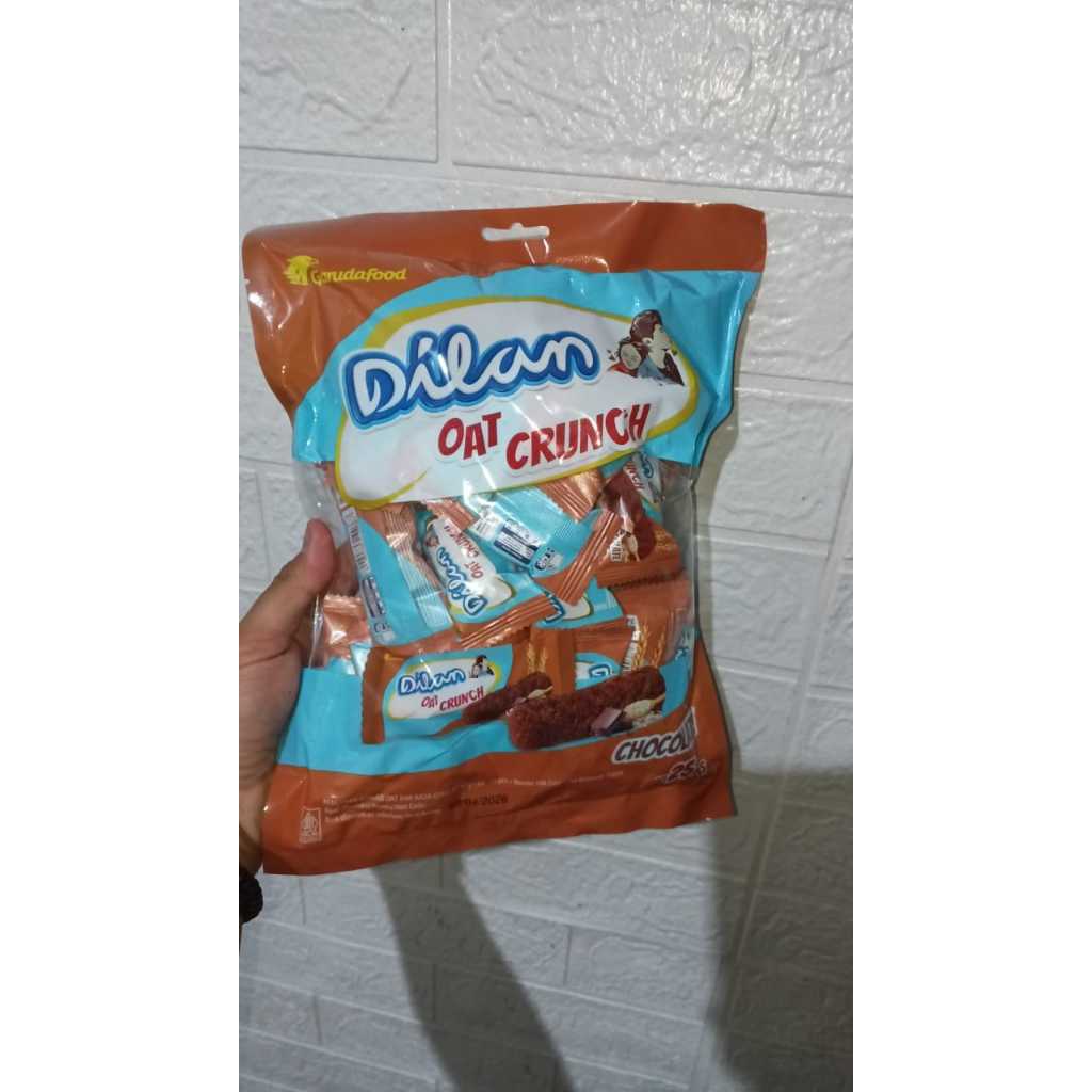 Dilan Dream Oat Crunch Choco 25pcs – Snack Oat Bar Coklat Mini Camilan Praktis