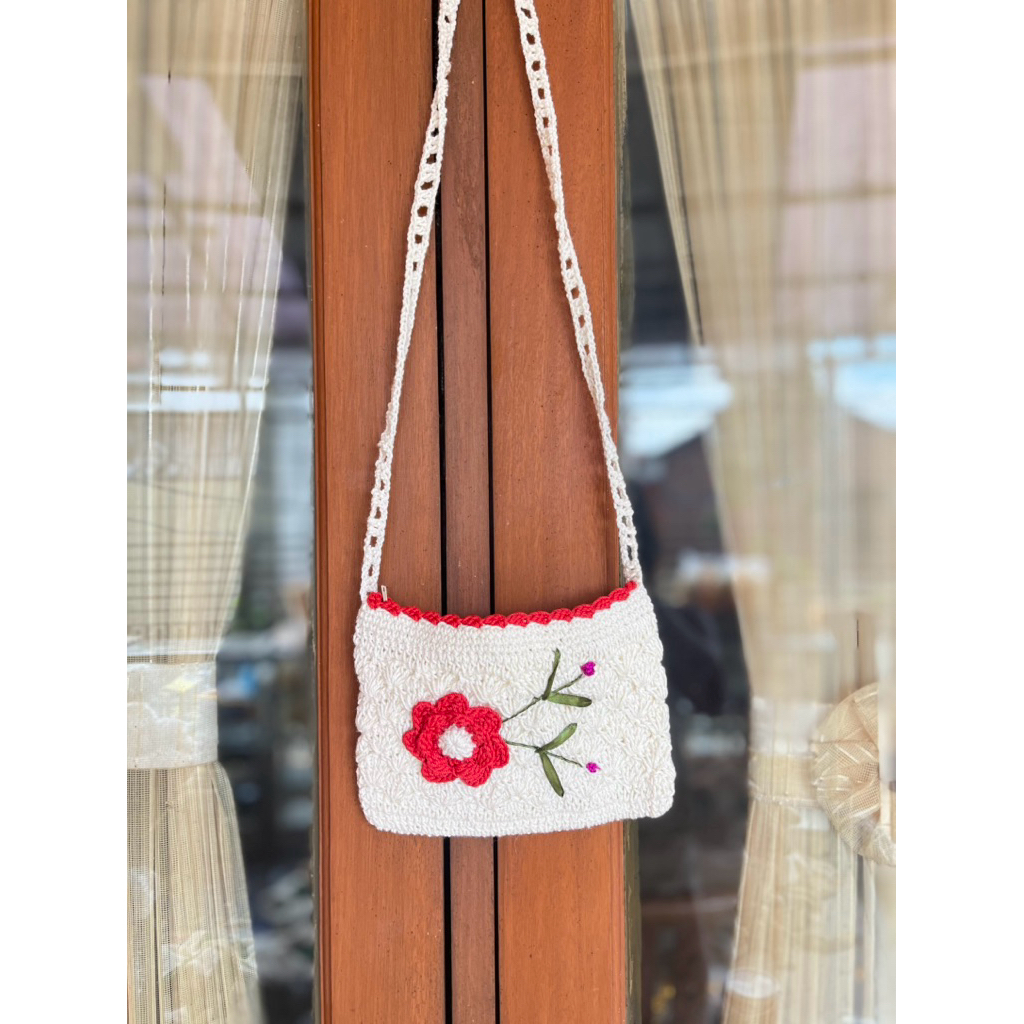 TAS SELEMPANG RAJUT WANITA PREMIUM