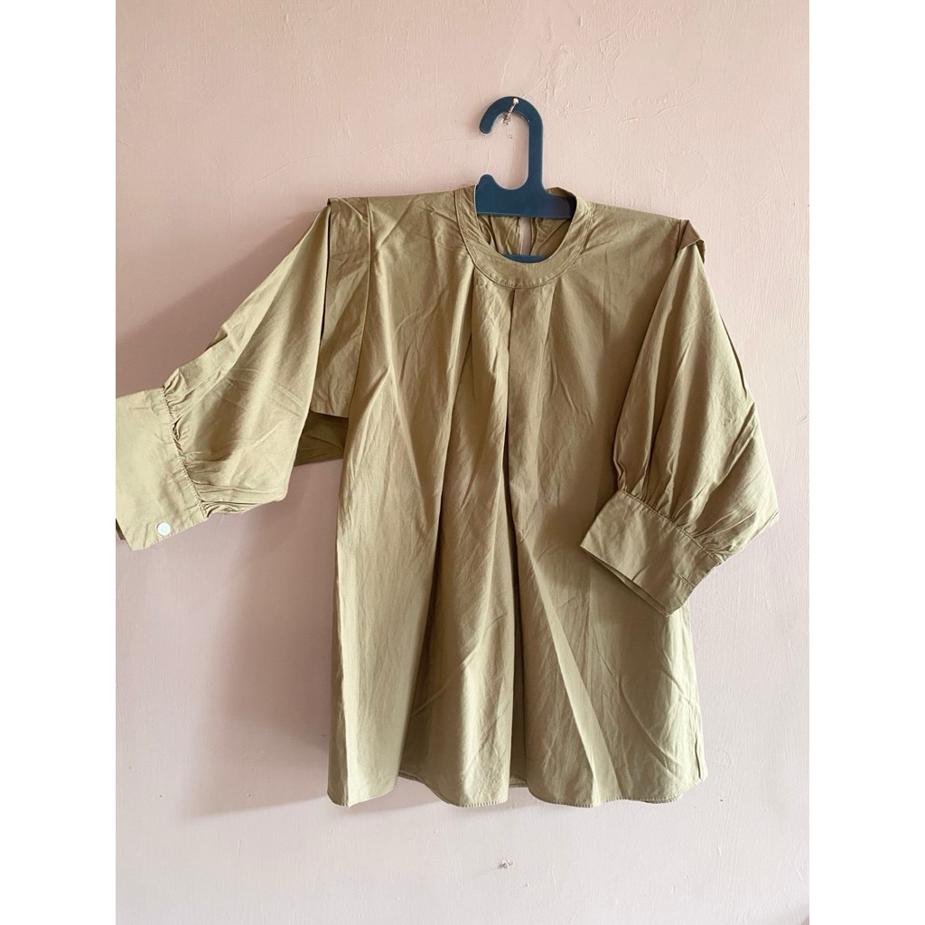 PRELOVED Kemeja wanita katun poplin