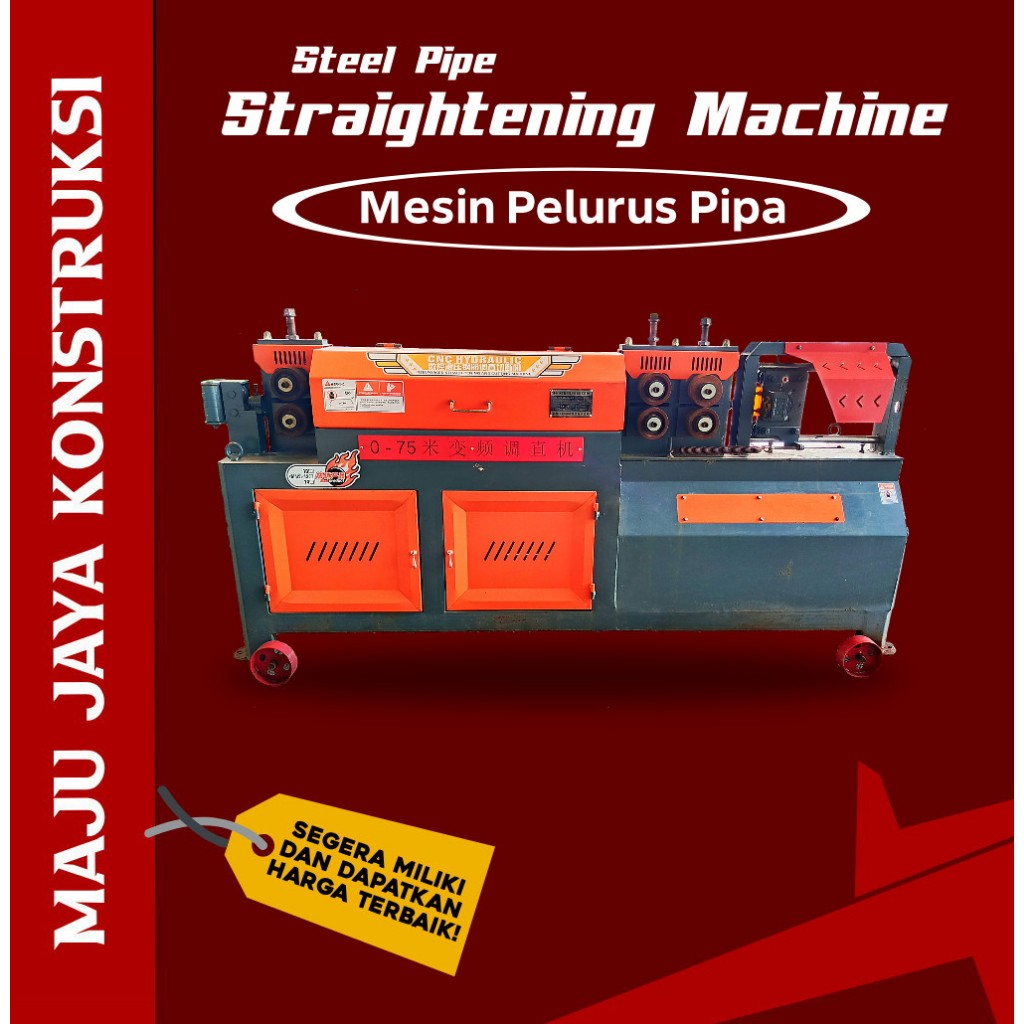 Steel pipe straightening machine / mesin pelurus pipa