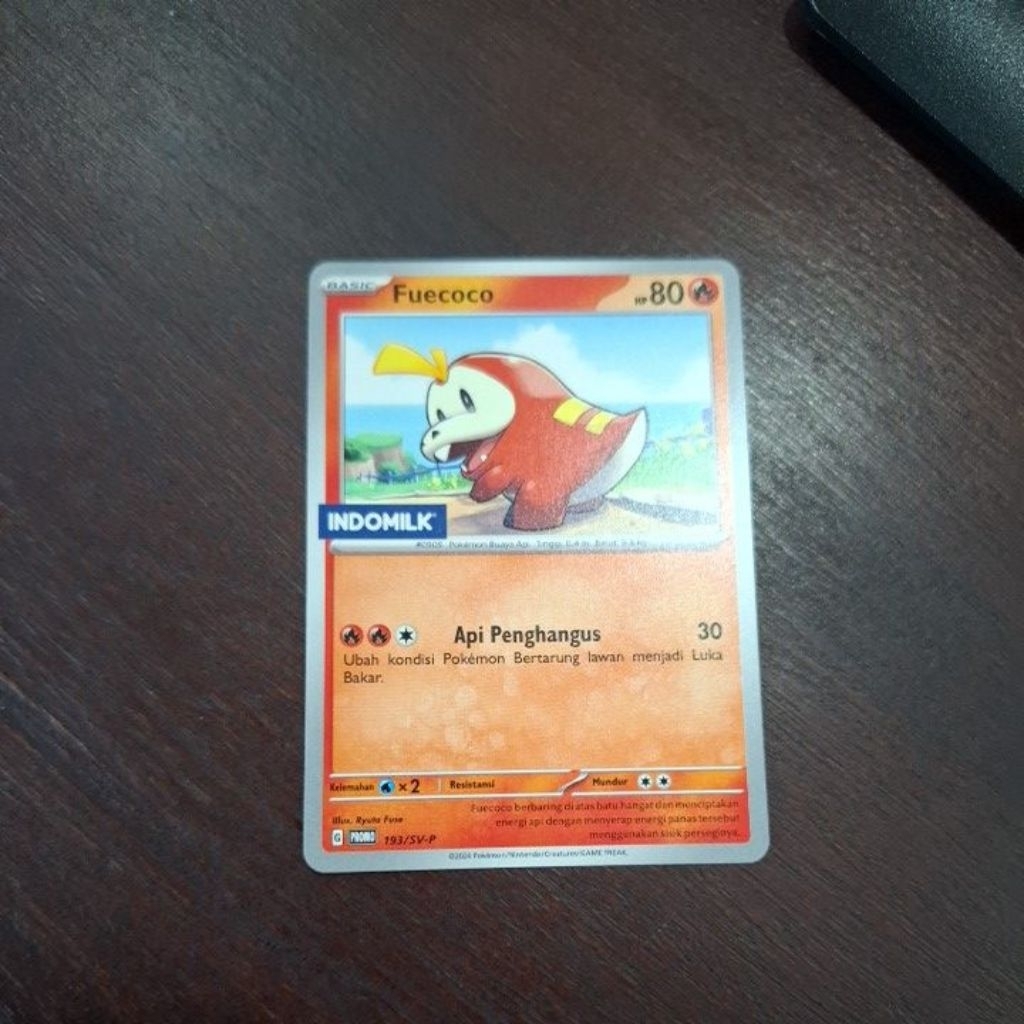 FUECOCO INDOMILK PROMO POKEMON CARD