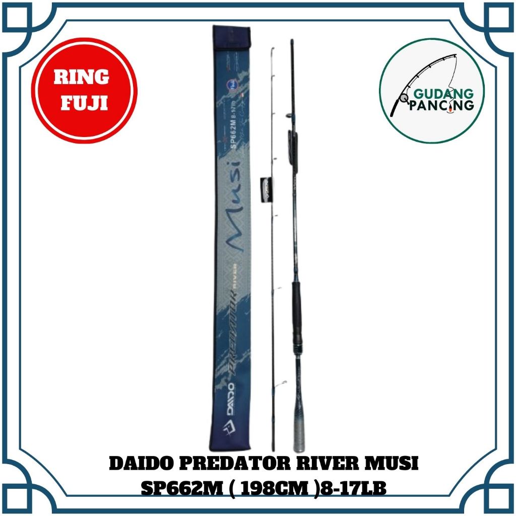 Rod / Joran Pancing Daido PREDATOR RIVER MUSI SP662M 8-17LB