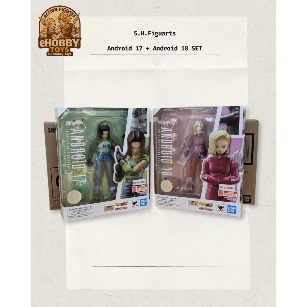 SHF Dragon Ball Super Android 17 18 Universe Survival Saga SET MISB