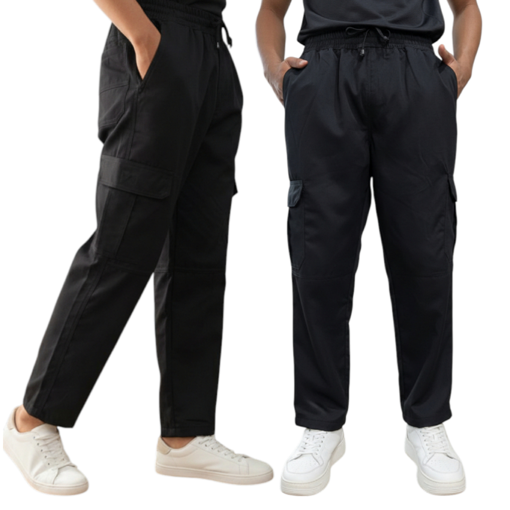 Celana AL-HAYAT Celana Sirwal Cargo Hitam Celana Panjang Pria Dewasa Model Cargo Bahan American Dril